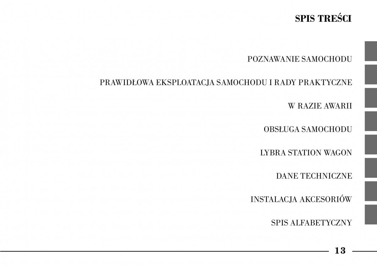 Lancia Lybra instrukcja obslugi / page 15