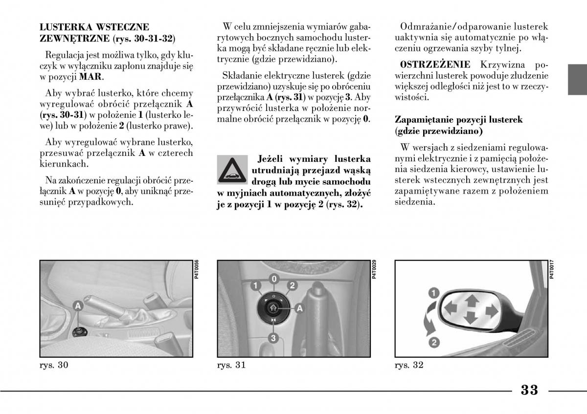 Lancia Lybra instrukcja obslugi / page 35