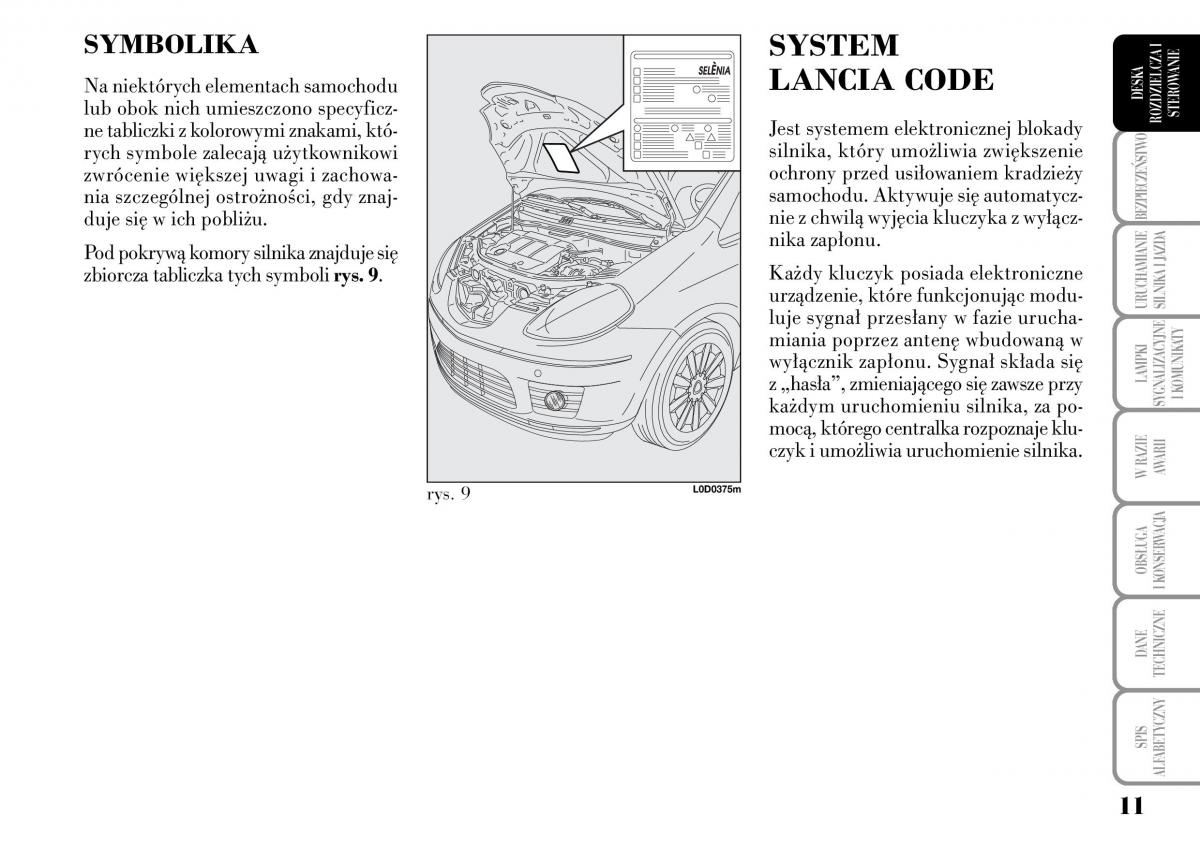 manual  Lancia Musa instrukcja / page 13