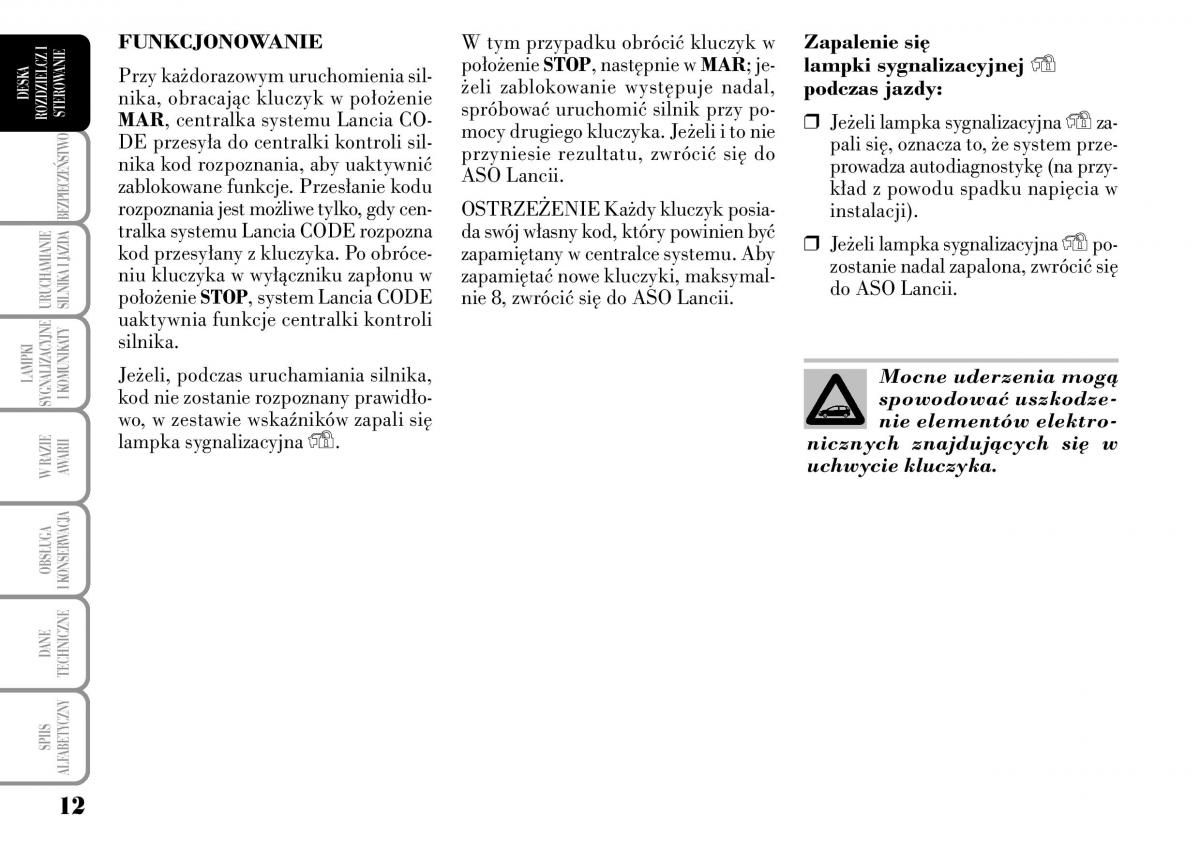 manual  Lancia Musa instrukcja / page 14