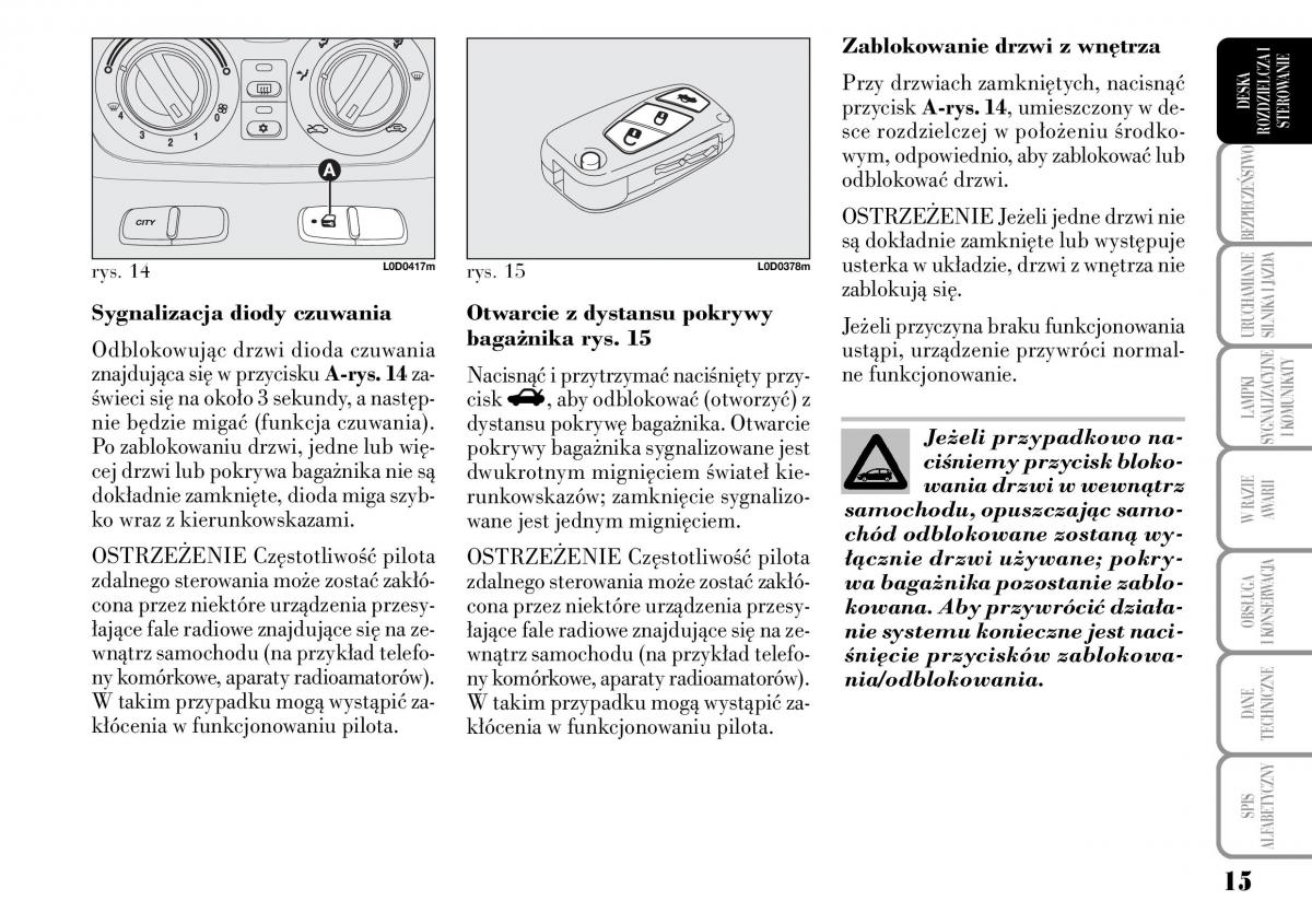 Lancia Musa instrukcja obslugi / page 17