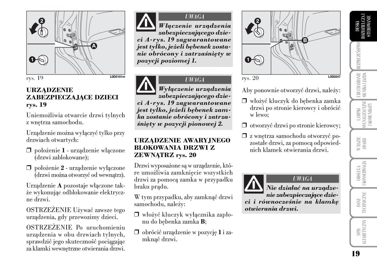 manual  Lancia Musa instrukcja / page 21