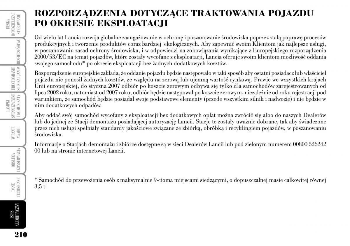 Lancia Musa instrukcja obslugi / page 212