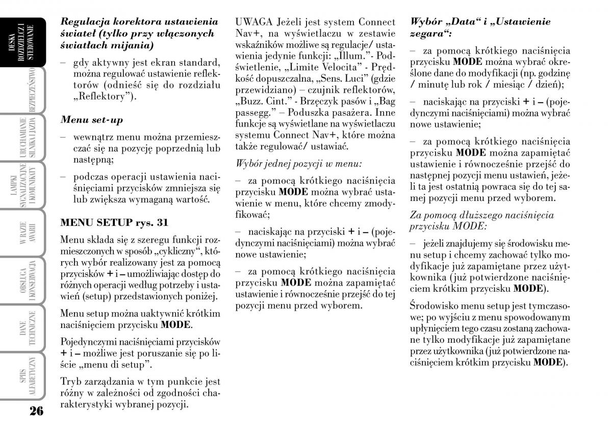 Lancia Musa instrukcja obslugi / page 28