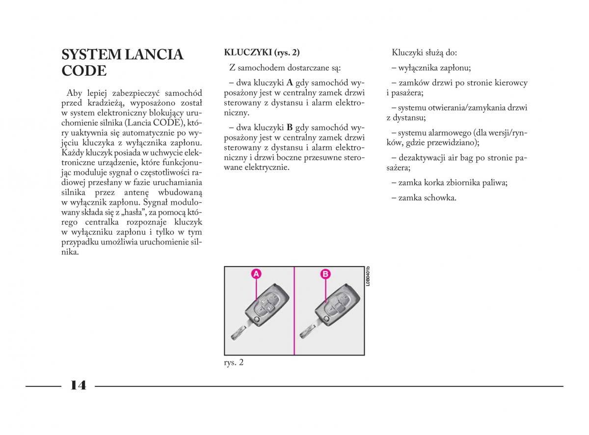 manual  Lancia Phedra instrukcja / page 15