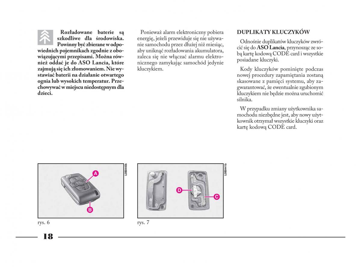 Lancia Phedra instrukcja obslugi / page 19