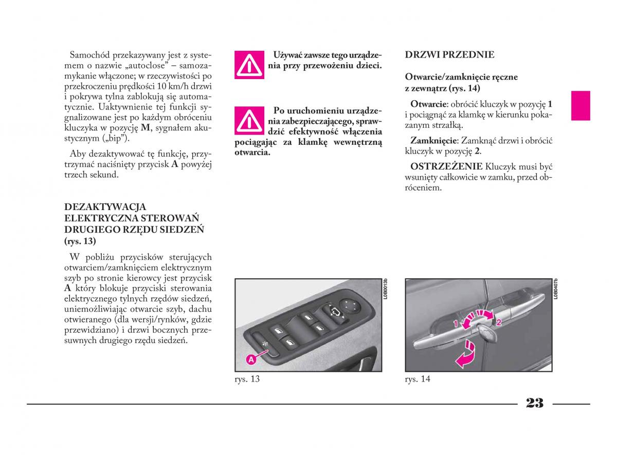 Lancia Phedra instrukcja obslugi / page 24