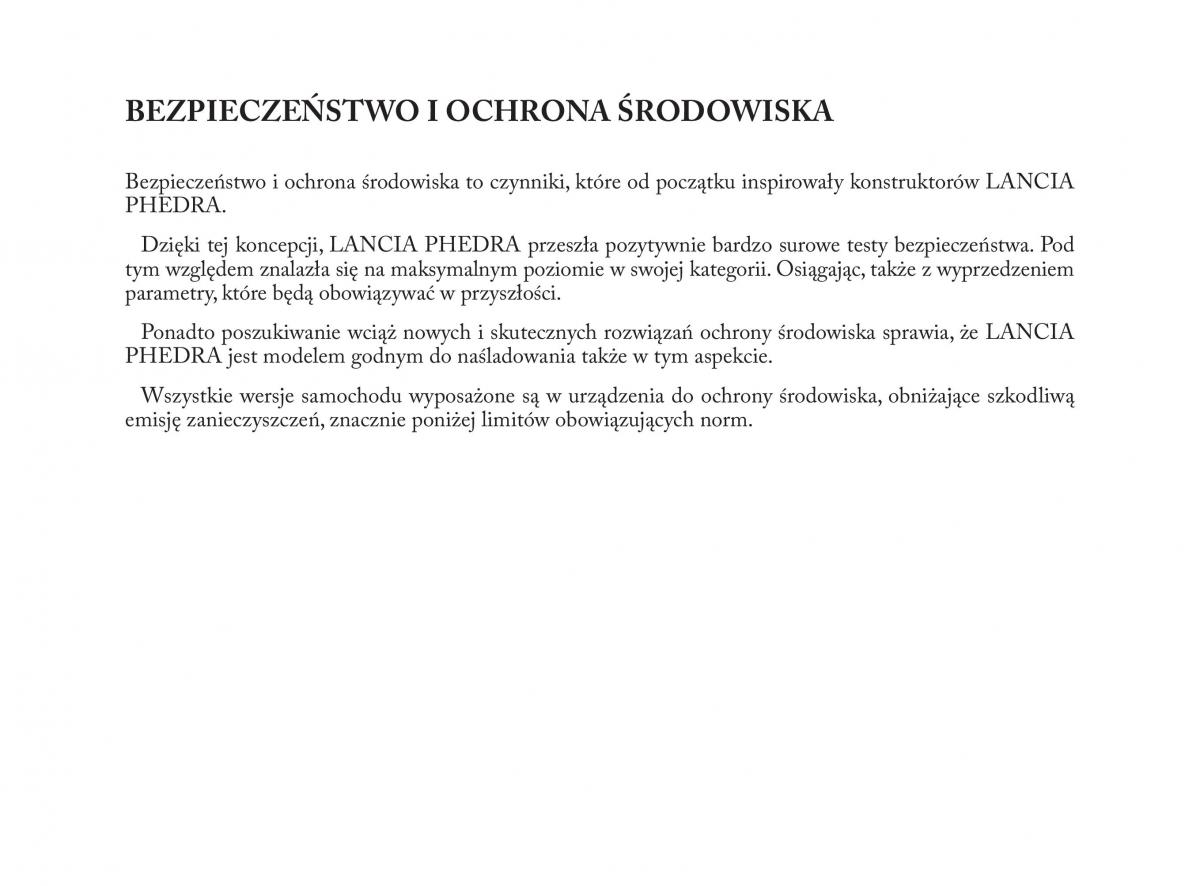 manual  Lancia Phedra instrukcja / page 5