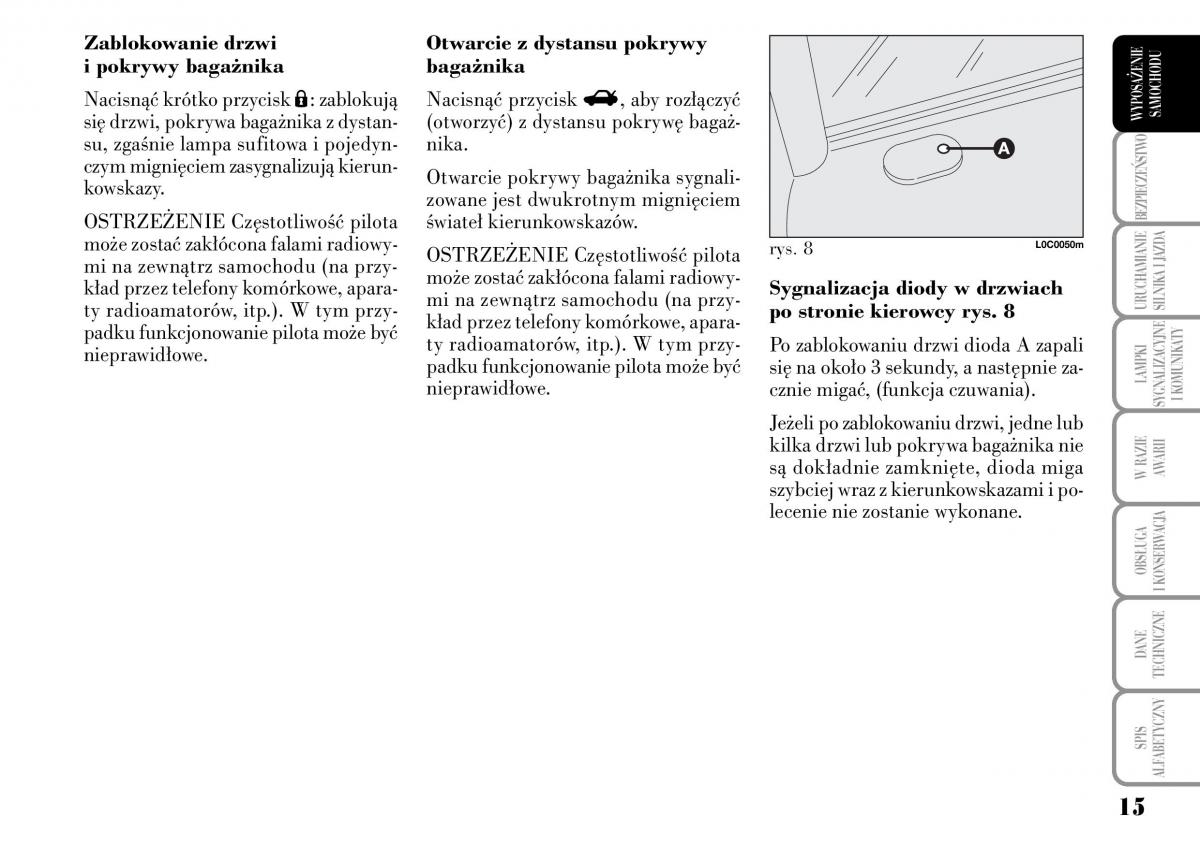 Lancia Ypsilon I 1 instrukcja obslugi / page 17