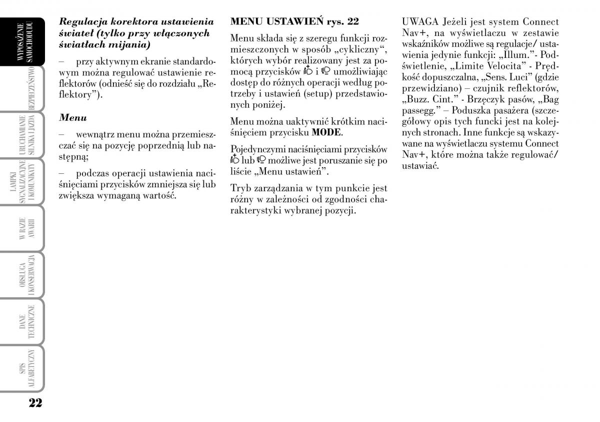 Lancia Ypsilon I 1 instrukcja obslugi / page 24