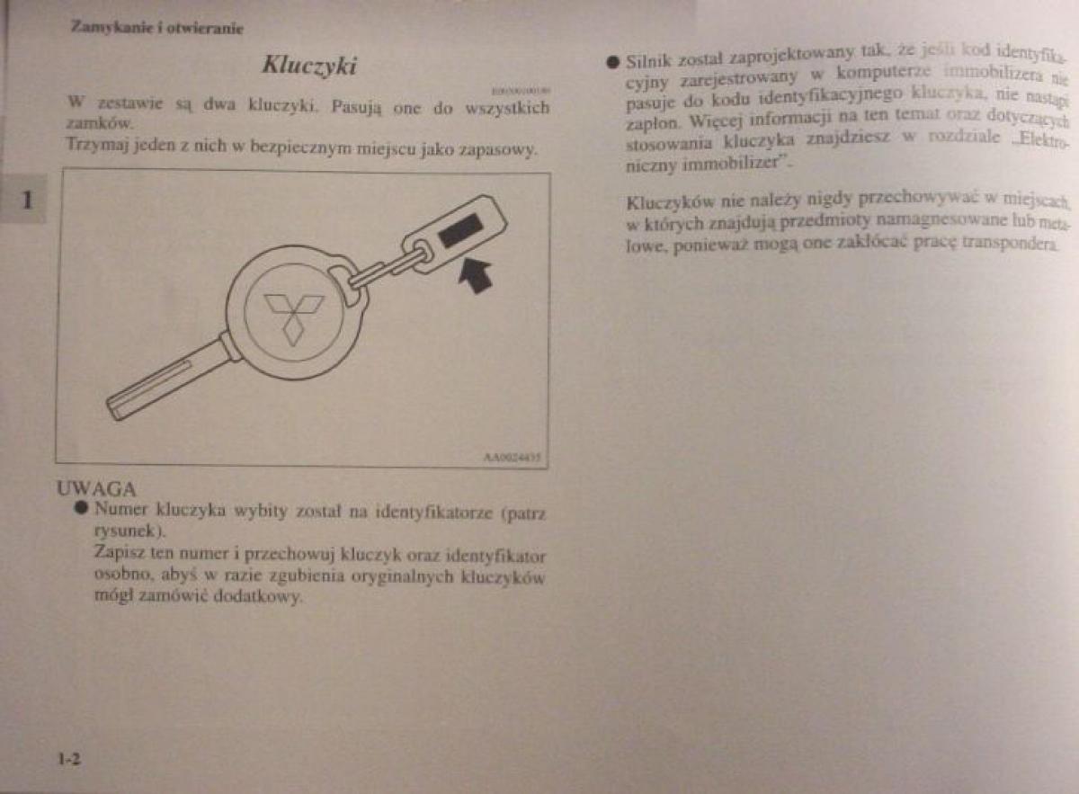 Mitsubishi Colt VI 6 Z30 instrukcja obslugi / page 25