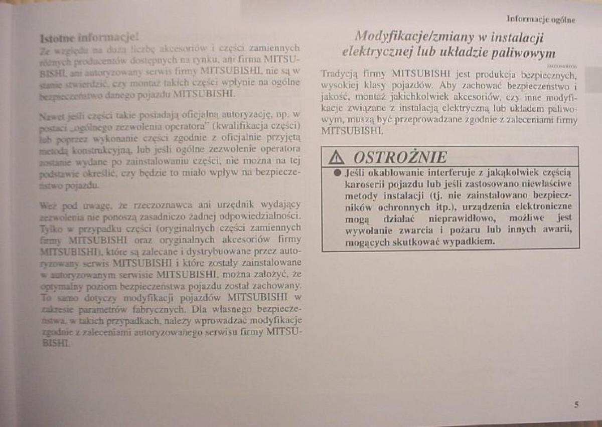 Mitsubishi Colt VI 6 Z30 instrukcja obslugi / page 22