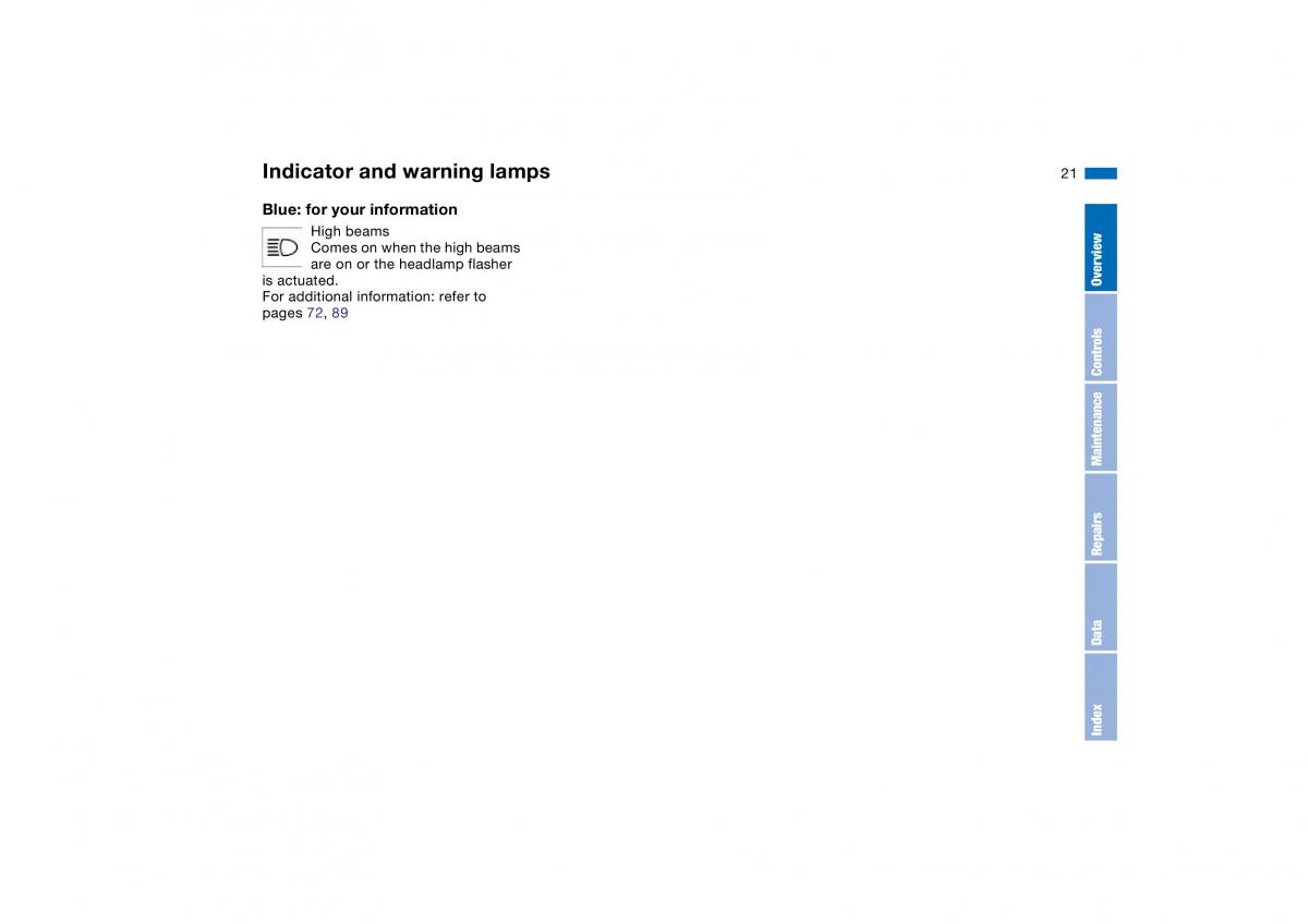 BMW M3 E46 owners manual / page 21