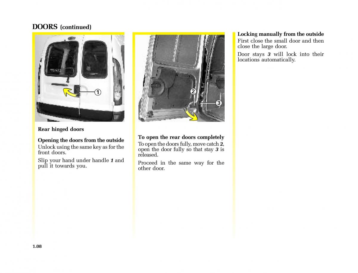 Renault Kangoo I 1 Nissan Kubistar Foton View M owners manual / page 13