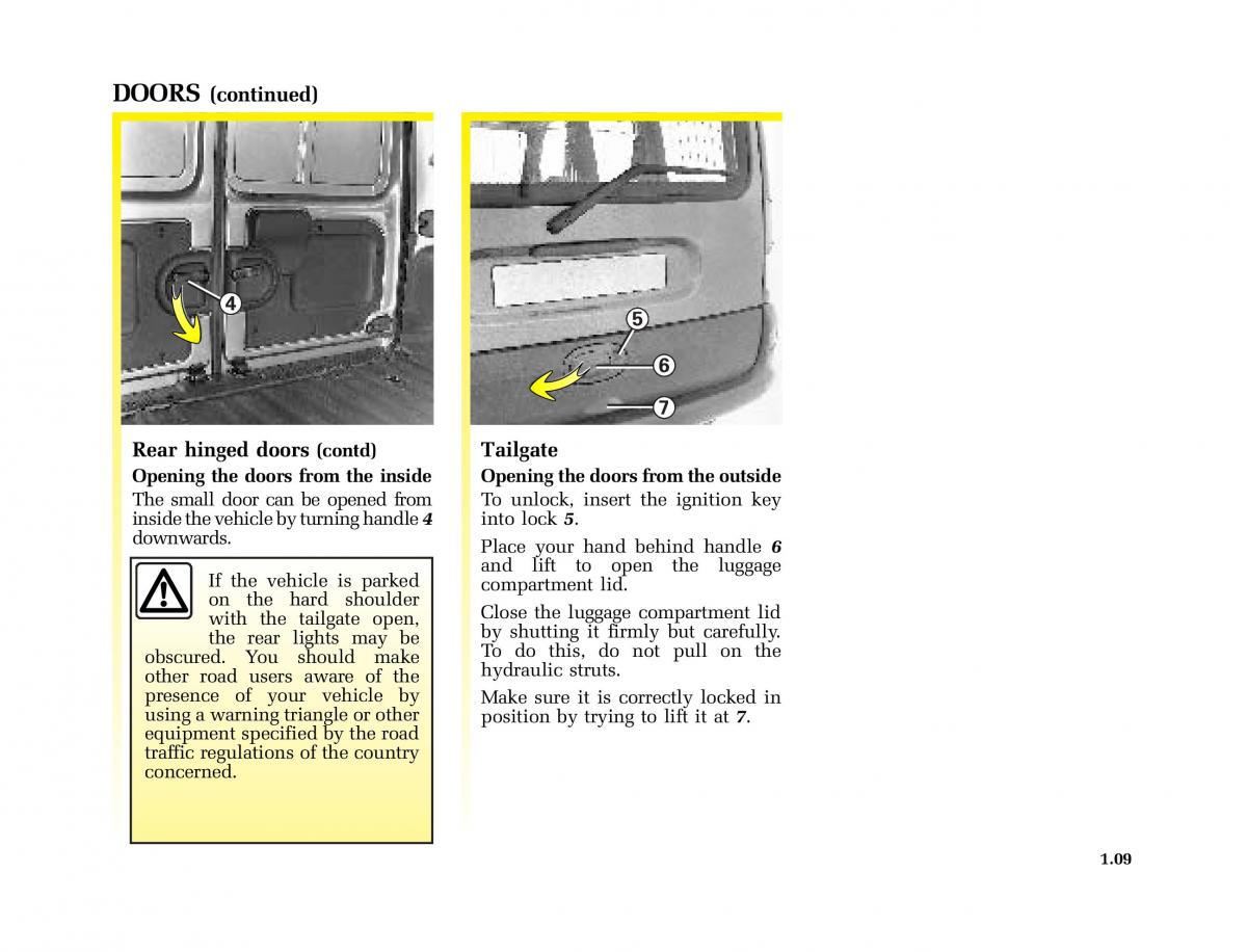 Renault Kangoo I 1 Nissan Kubistar Foton View M owners manual / page 14