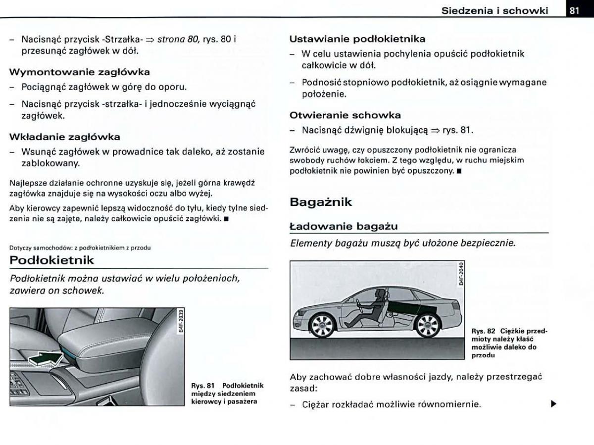 Audi A6 C6 instrukcja obslugi / page 81