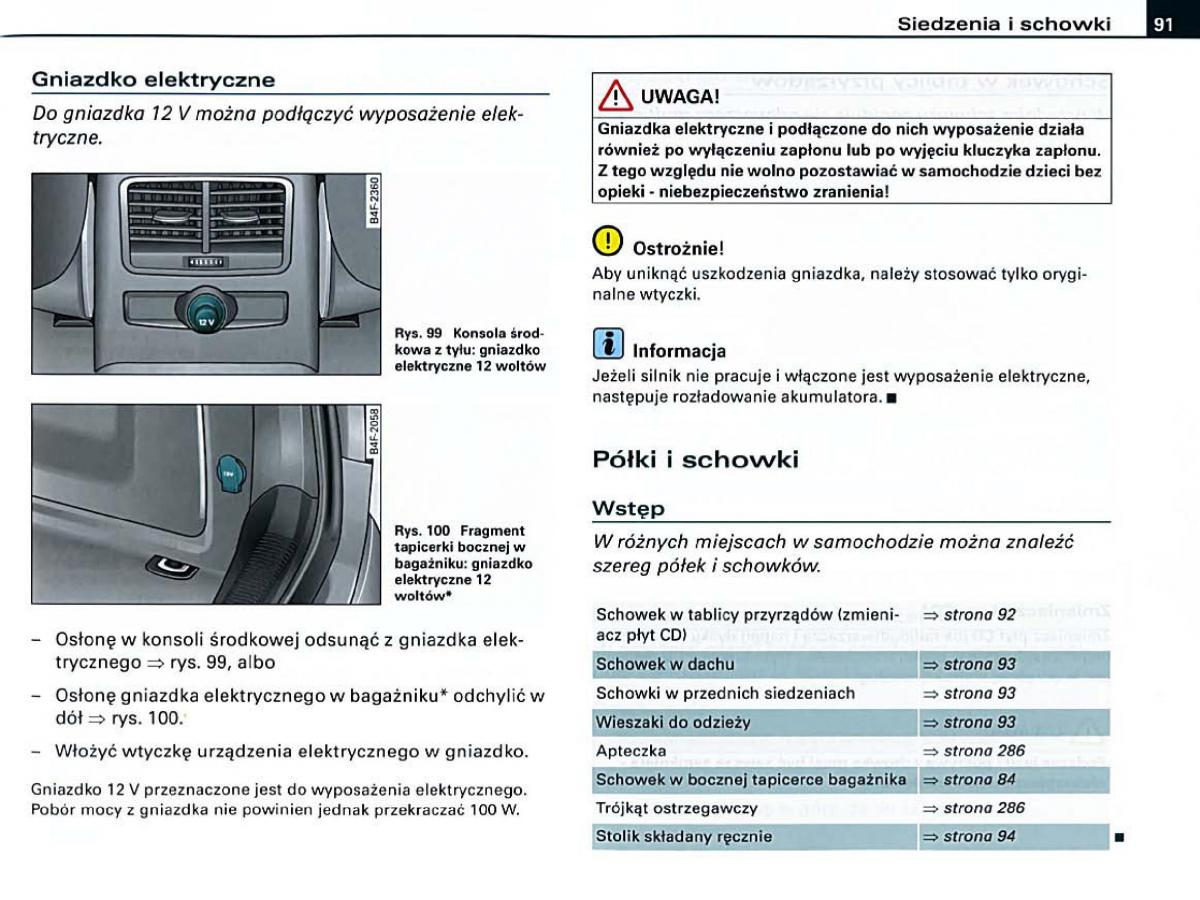 Audi A6 C6 instrukcja obslugi / page 91