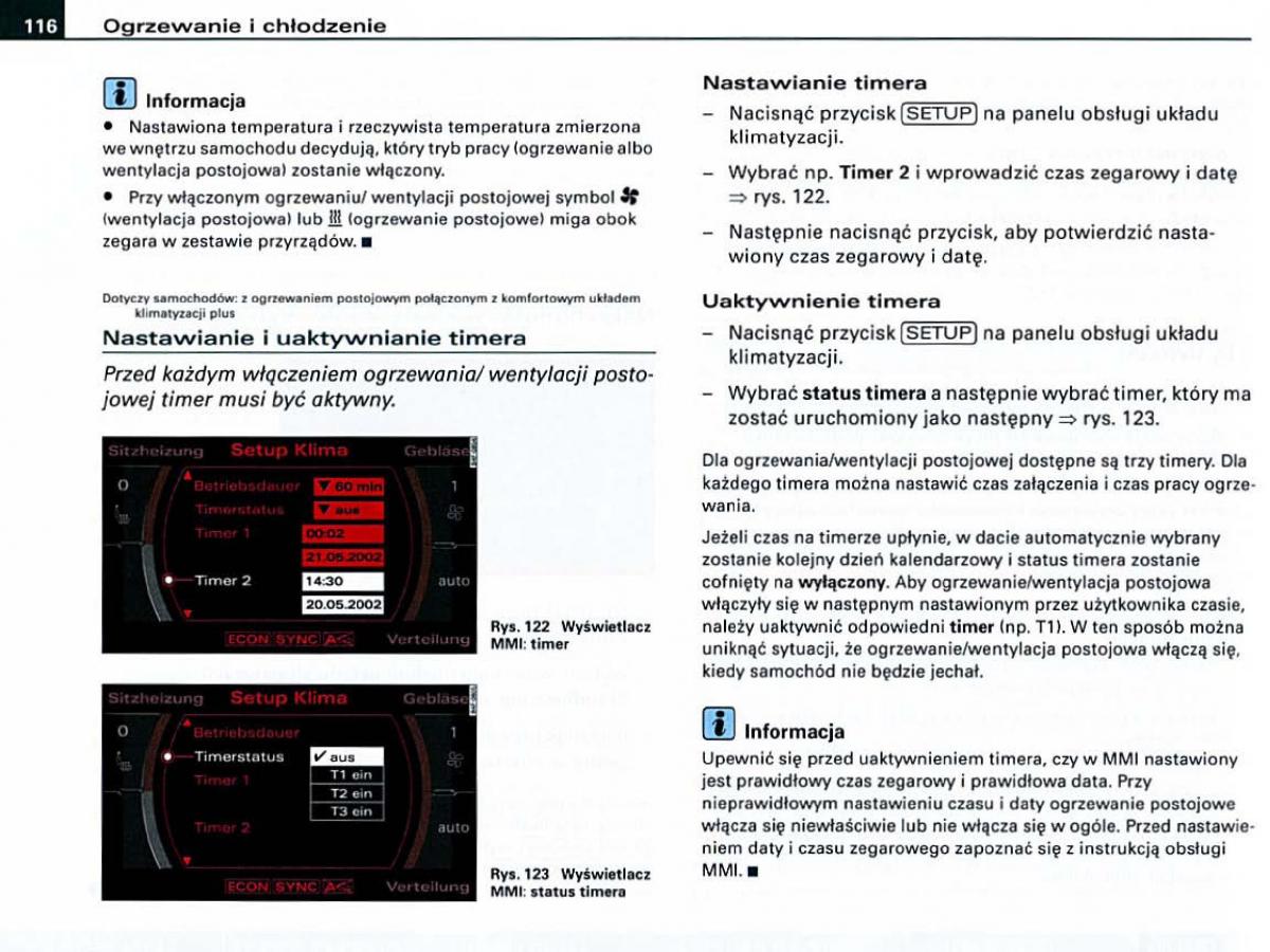 Audi A6 C6 instrukcja obslugi / page 116