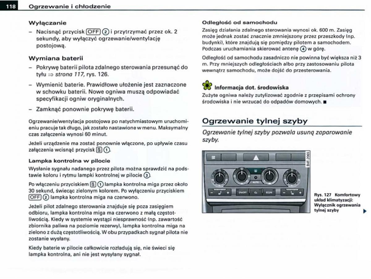 Audi A6 C6 instrukcja obslugi / page 118