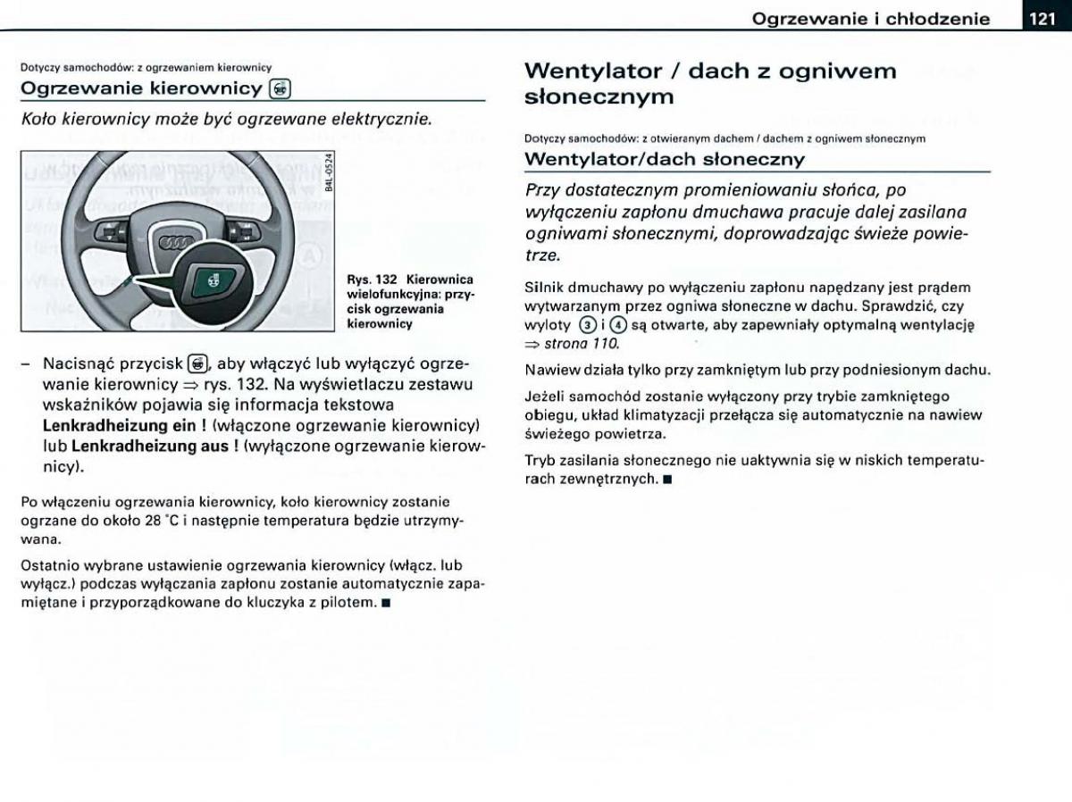 Audi A6 C6 instrukcja obslugi / page 121