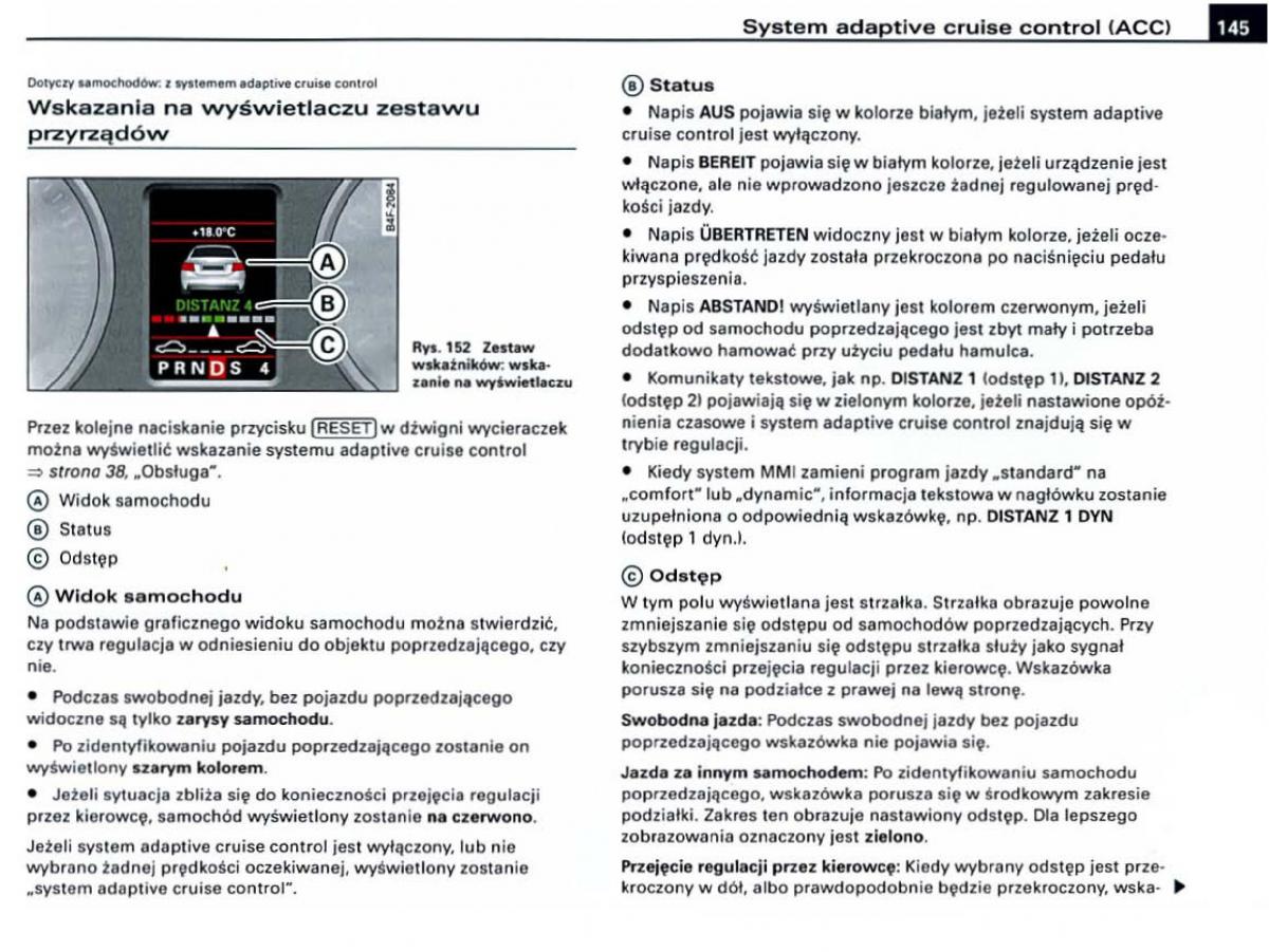 Audi A6 C6 instrukcja obslugi / page 145