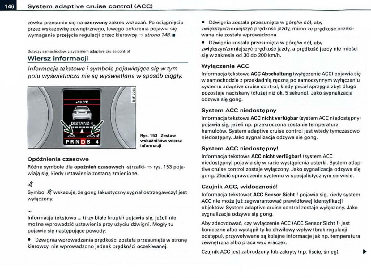 Audi A6 C6 instrukcja obslugi / page 146