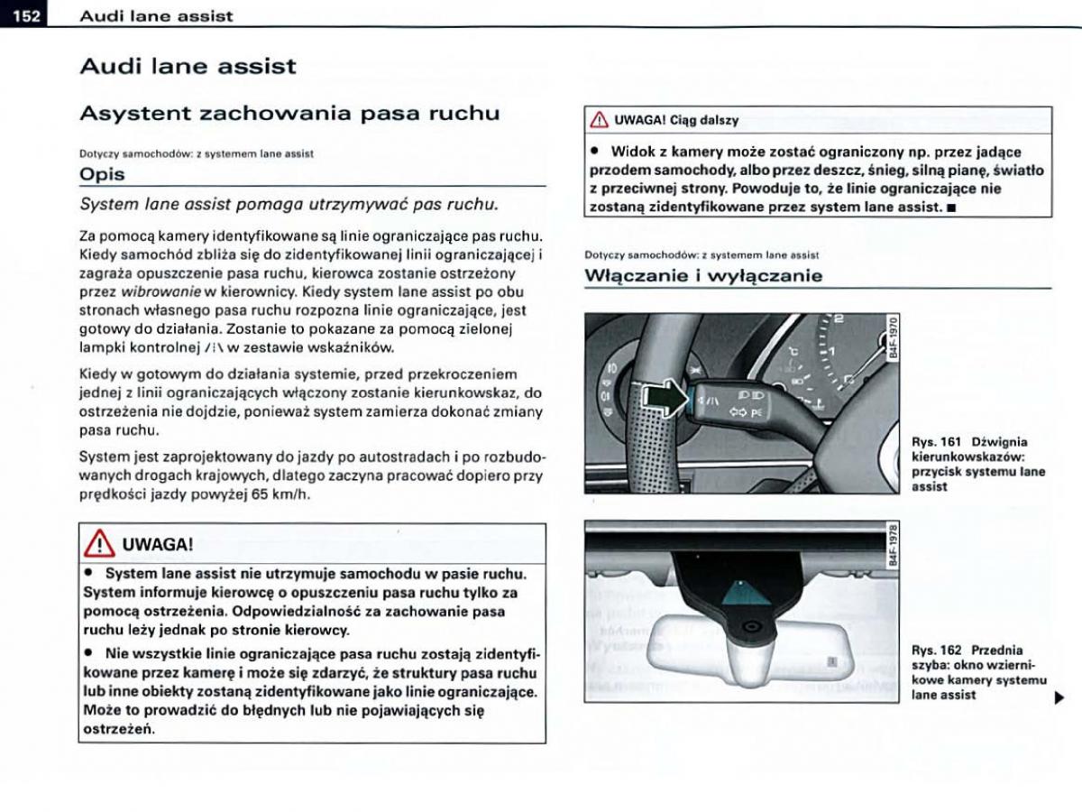 Audi A6 C6 instrukcja obslugi / page 152