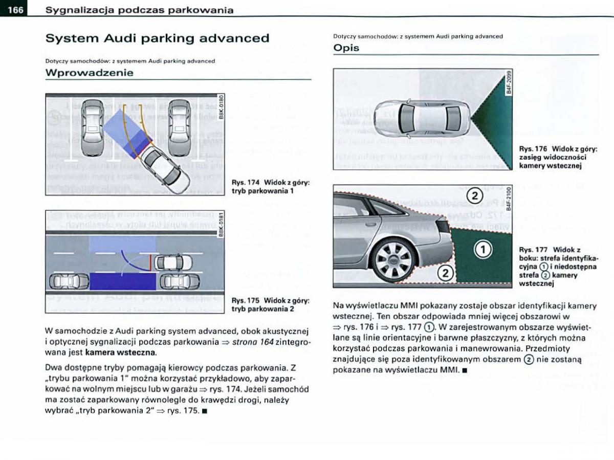 Audi A6 C6 instrukcja obslugi / page 166