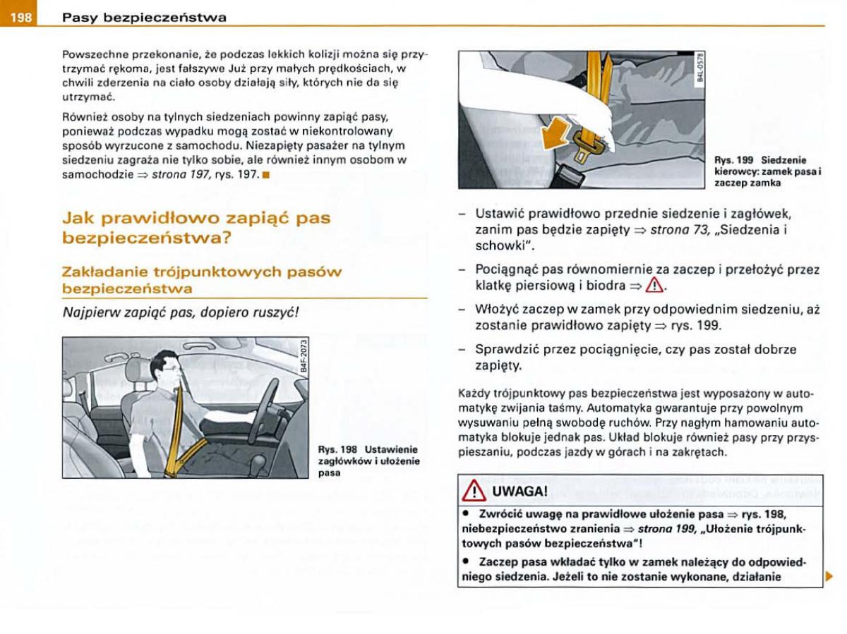 Audi A6 C6 instrukcja obslugi / page 196