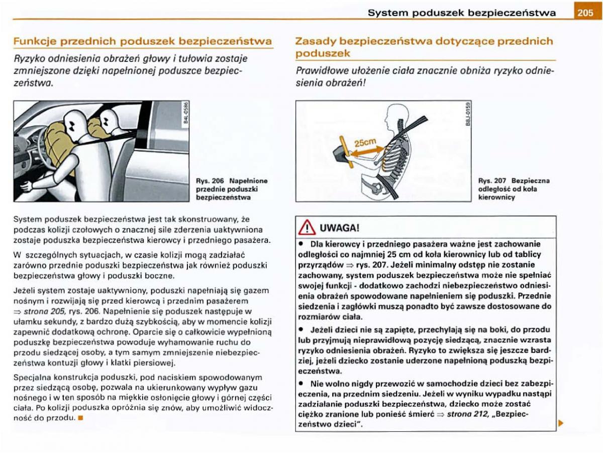 Audi A6 C6 instrukcja obslugi / page 203