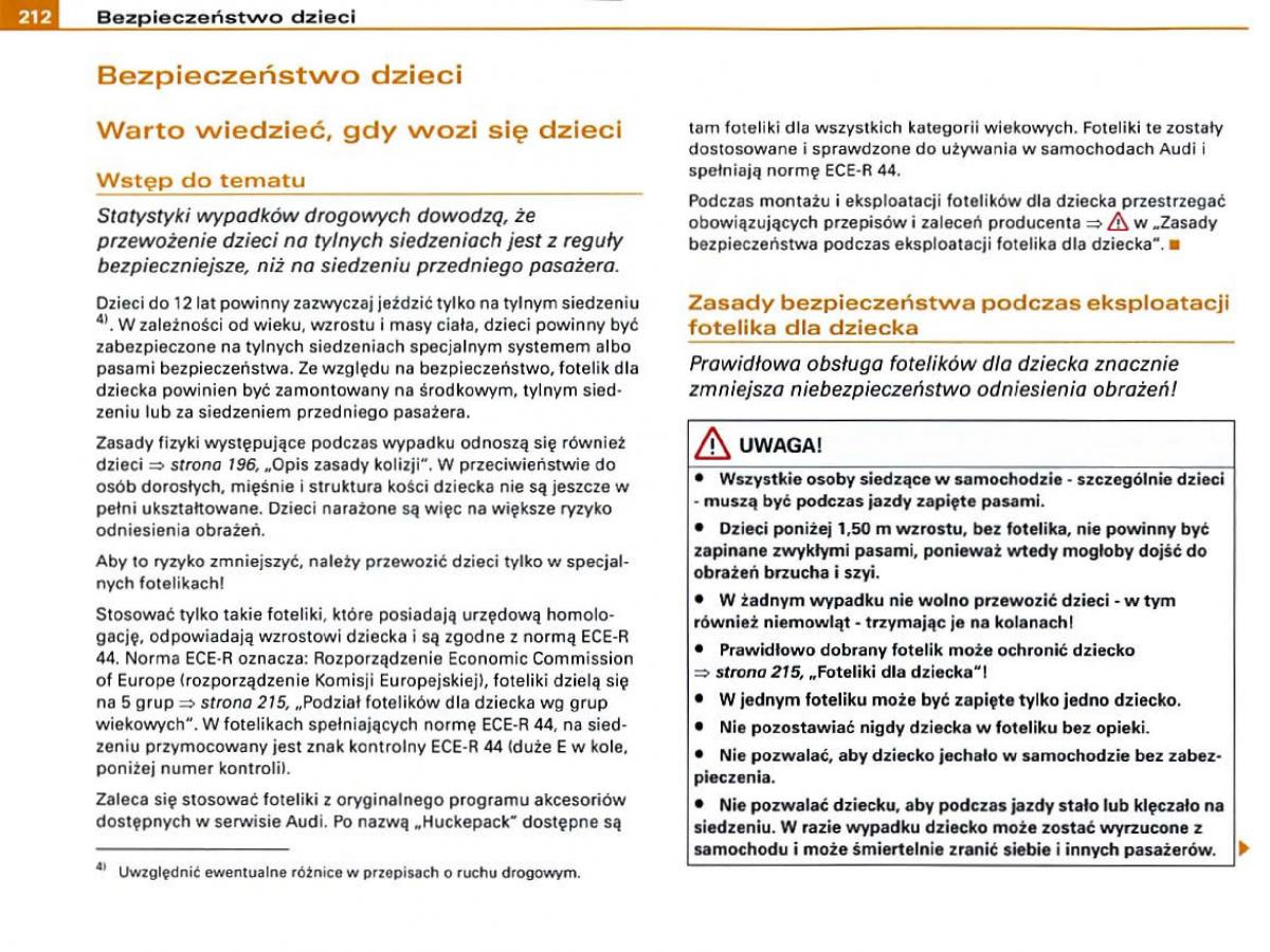 Audi A6 C6 instrukcja obslugi / page 210