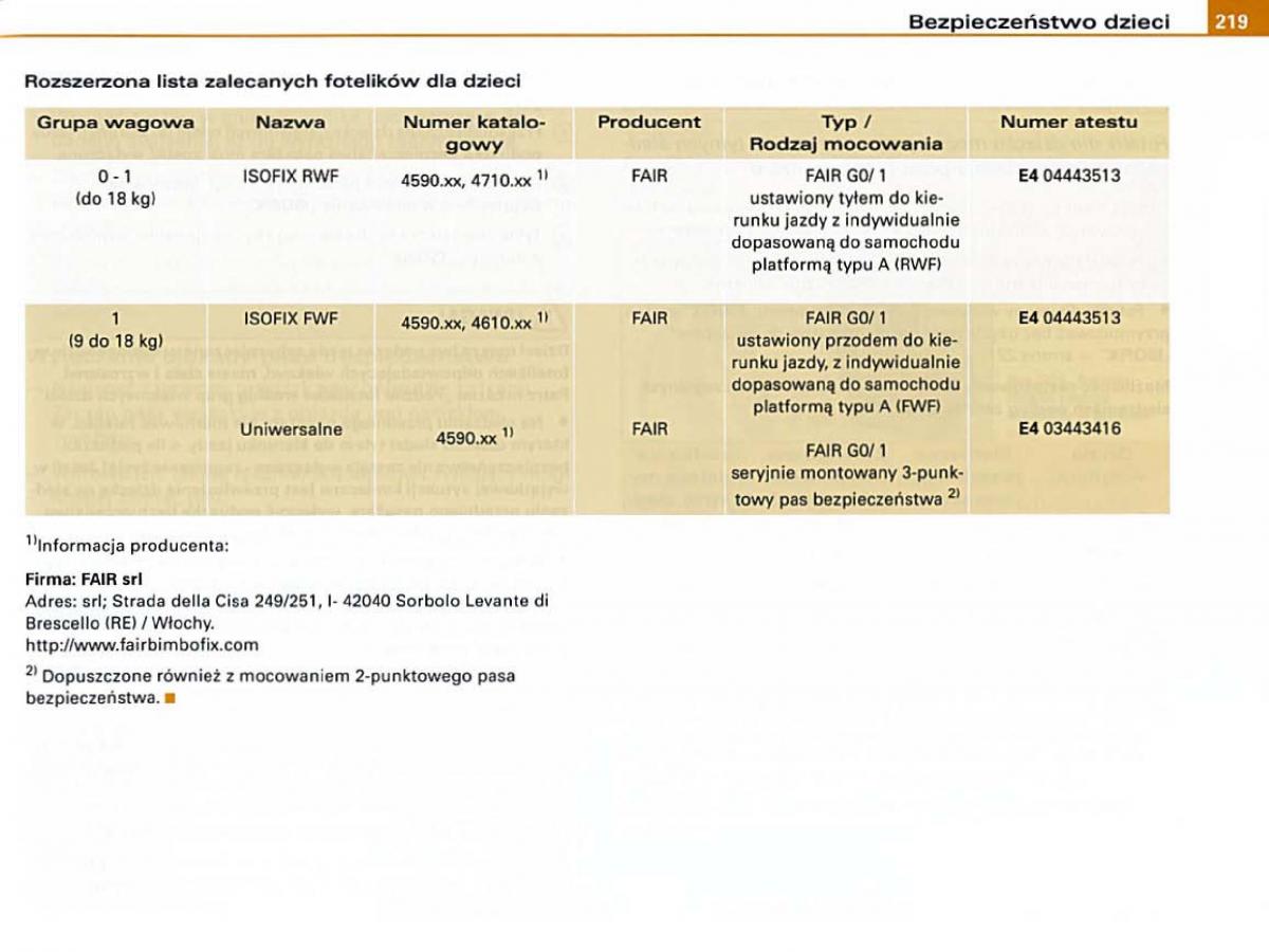 Audi A6 C6 instrukcja obslugi / page 217