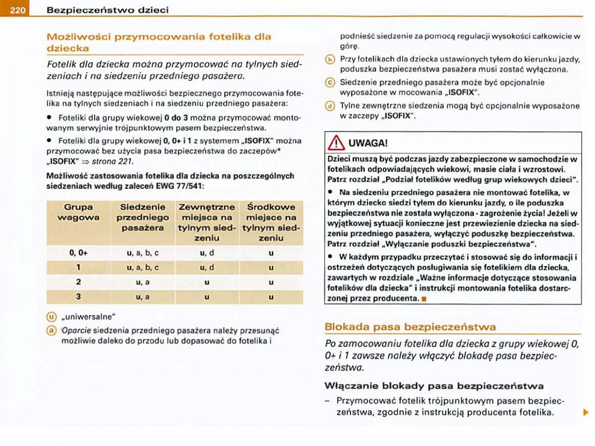 Audi A6 C6 instrukcja obslugi / page 218