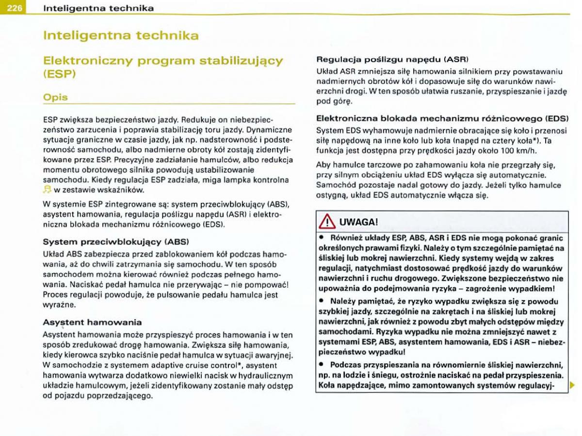 Audi A6 C6 instrukcja obslugi / page 222