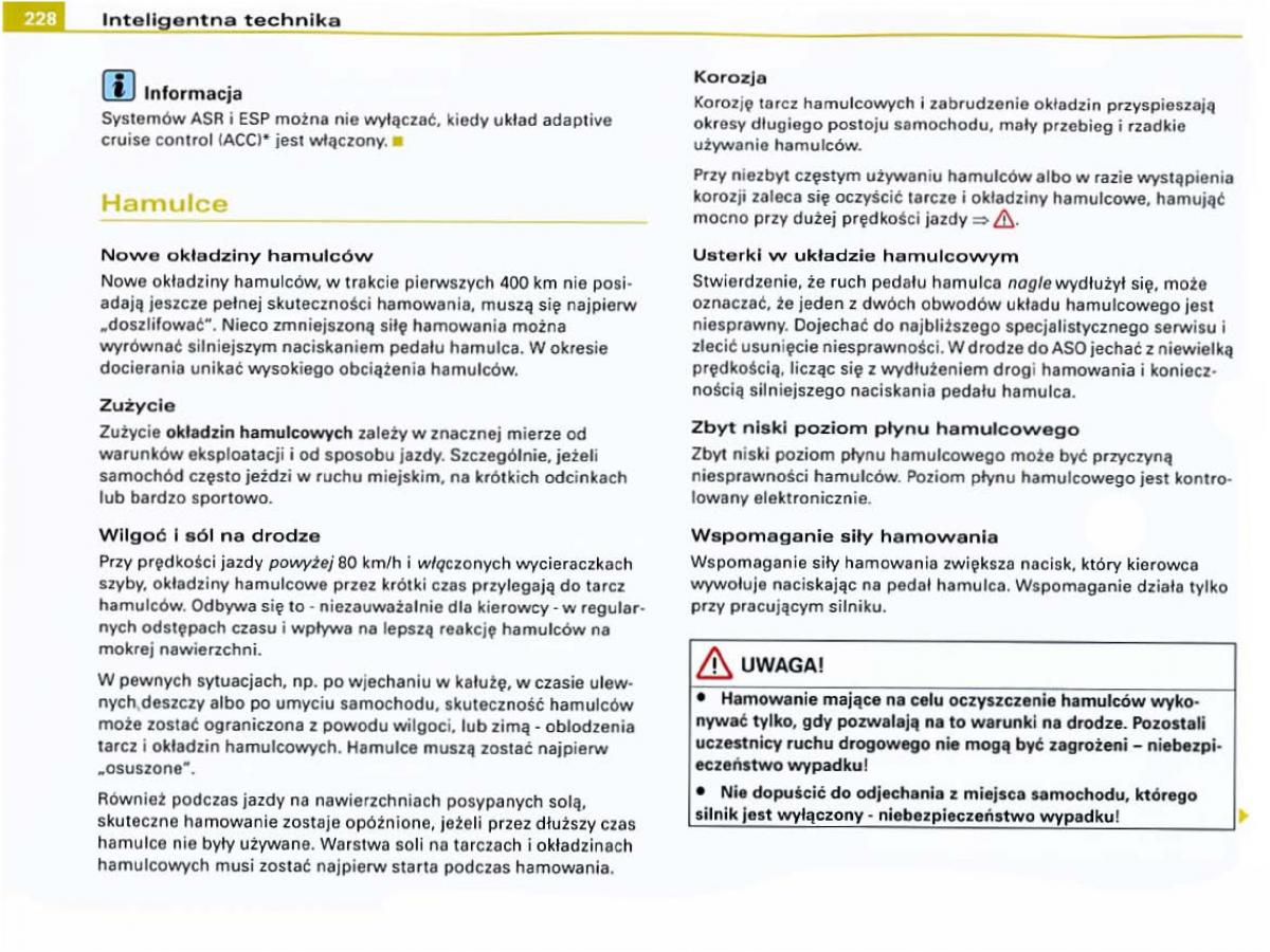 Audi A6 C6 instrukcja obslugi / page 224