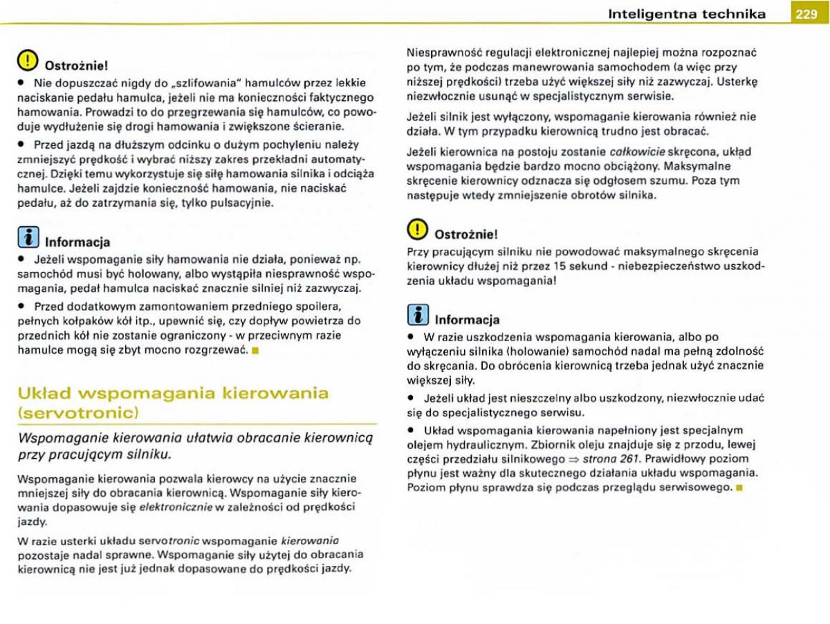 Audi A6 C6 instrukcja obslugi / page 225