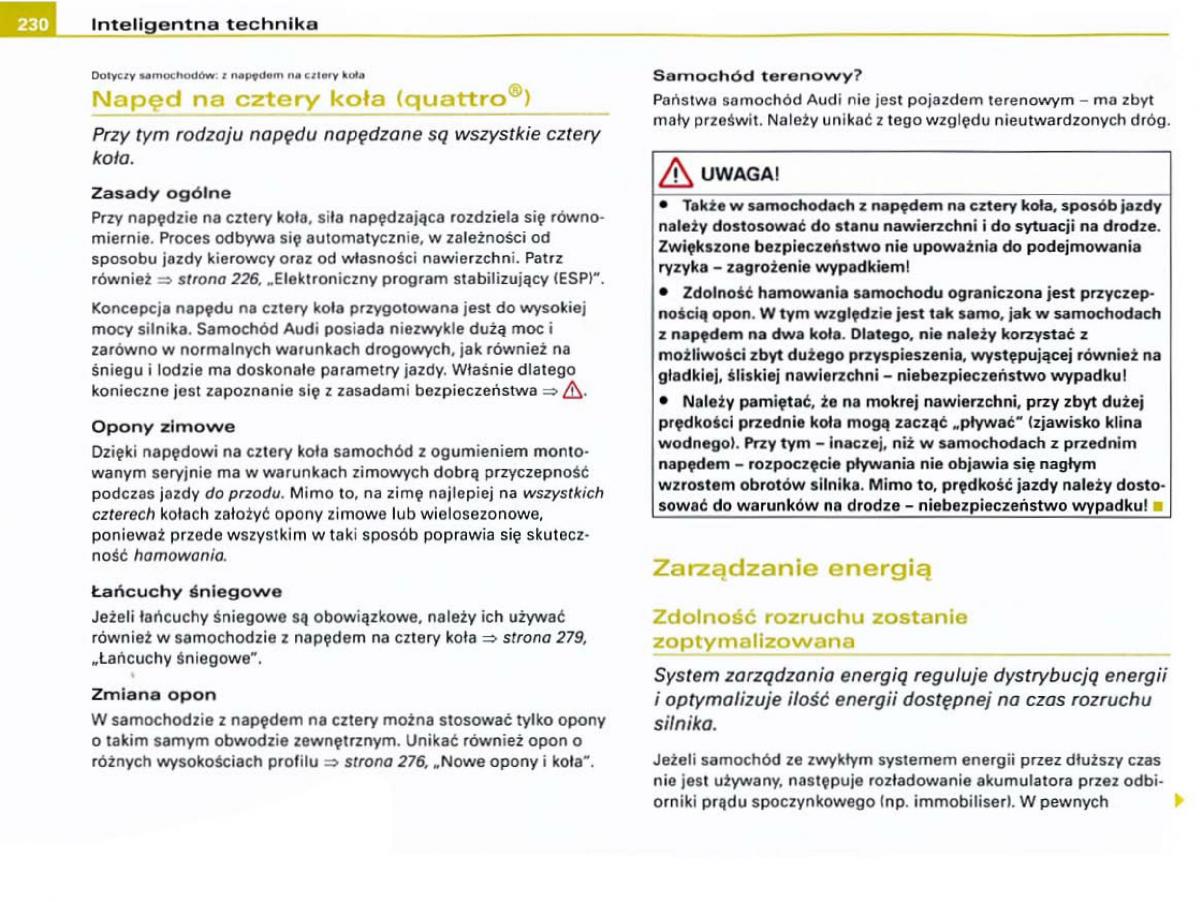 Audi A6 C6 instrukcja obslugi / page 226