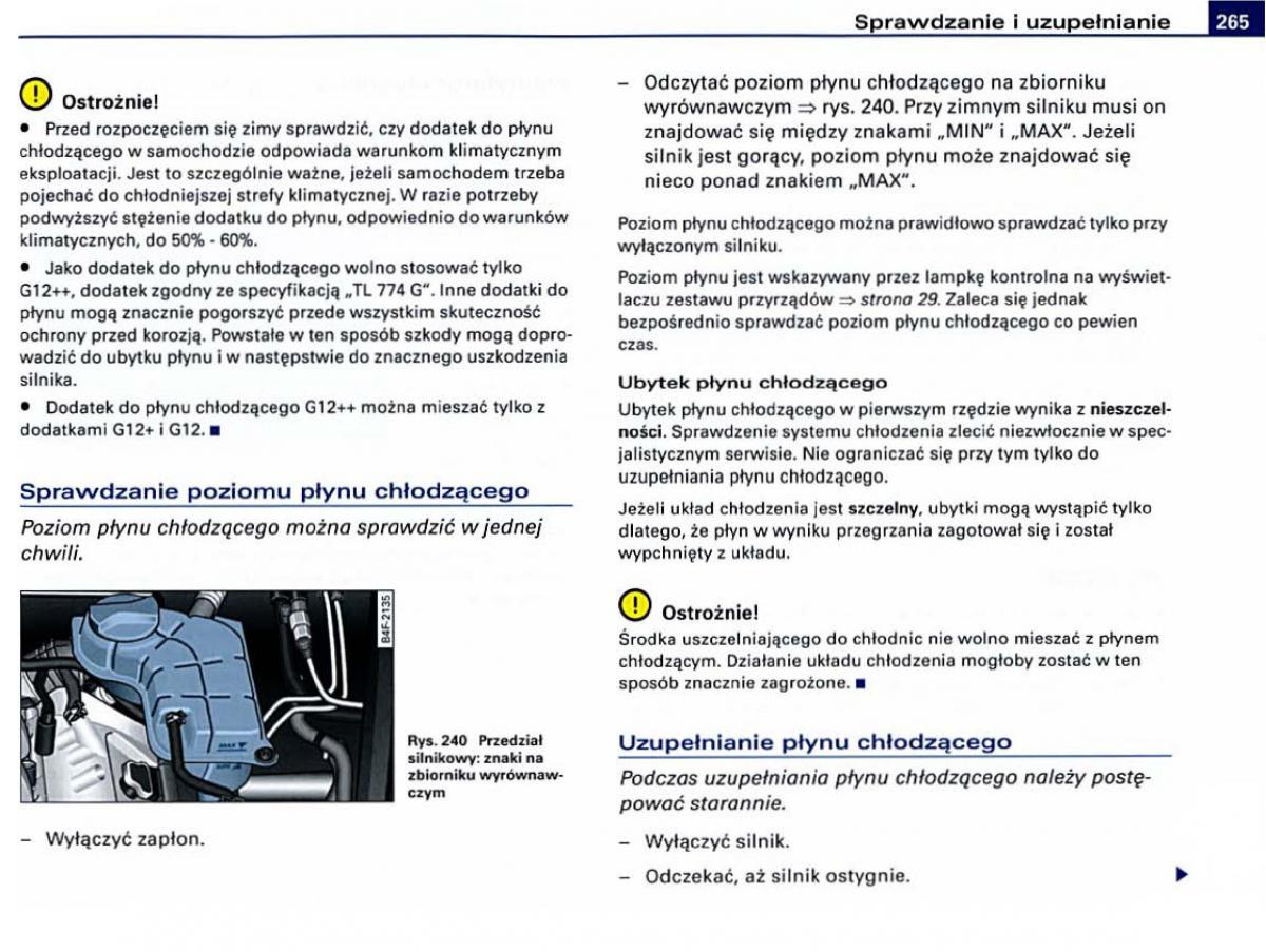 Audi A6 C6 instrukcja obslugi / page 259