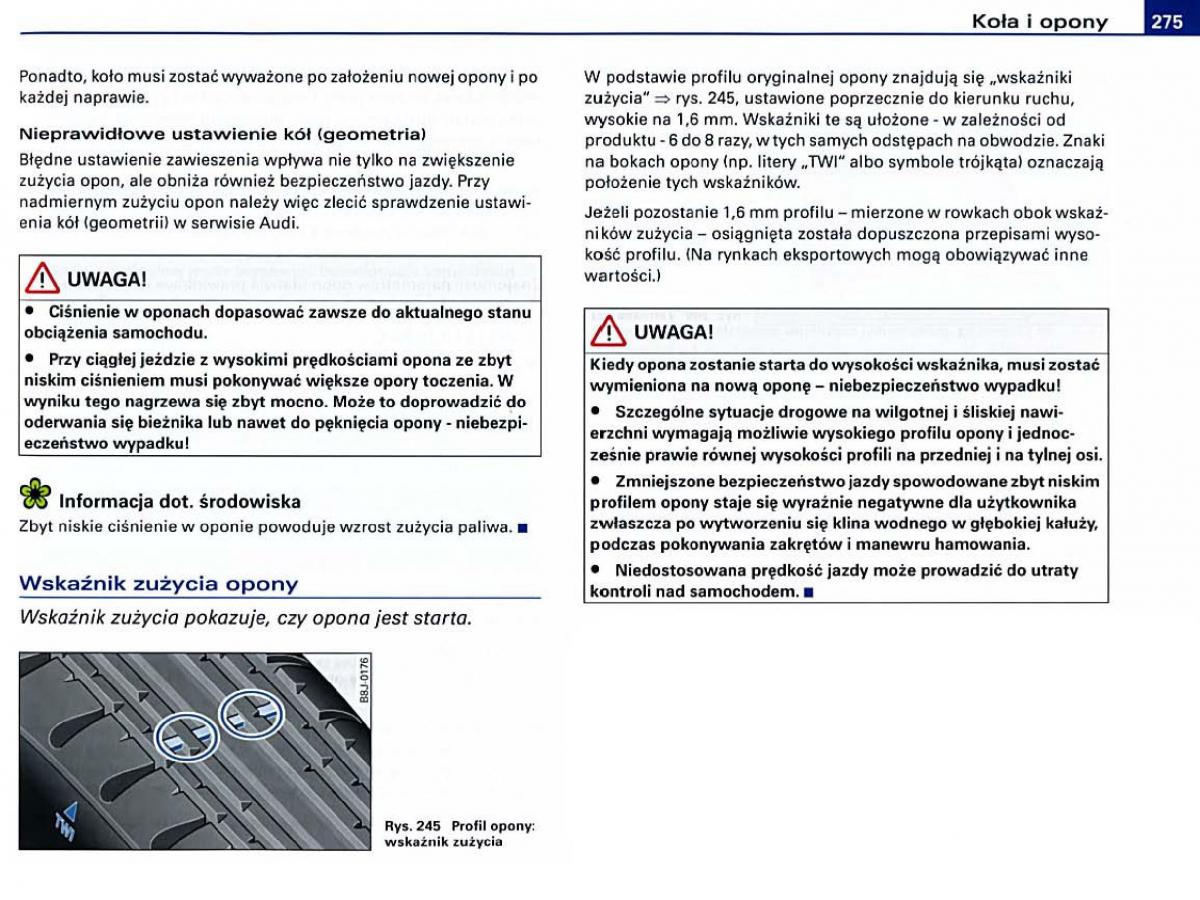 Audi A6 C6 instrukcja obslugi / page 269
