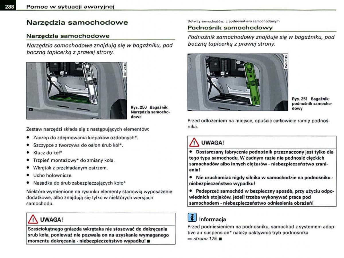 Audi A6 C6 instrukcja obslugi / page 280