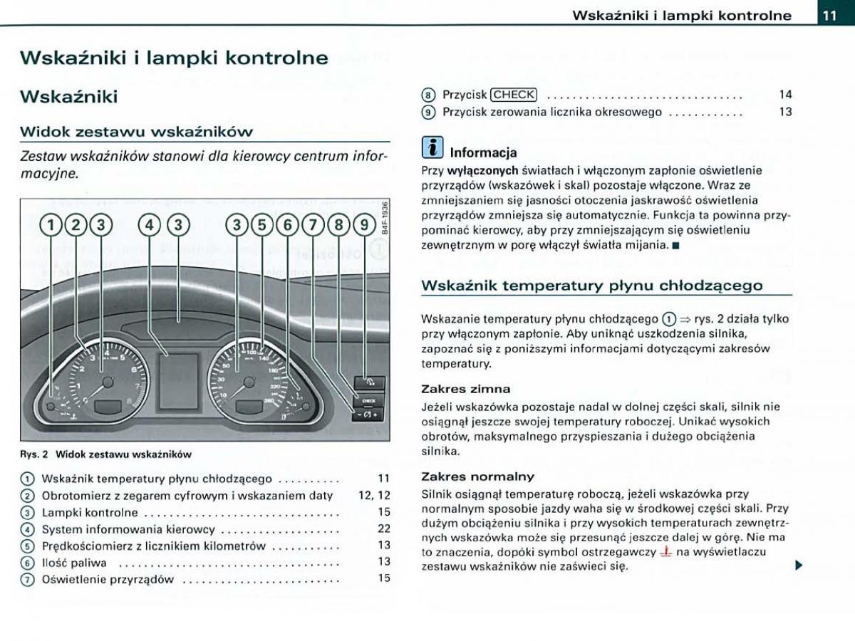 manual  Audi A6 C6 instrukcja / page 11
