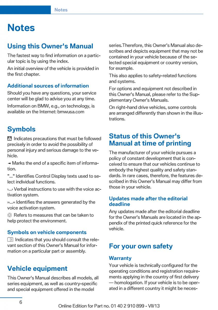 BMW X6 M Power F16 owners manual / page 6