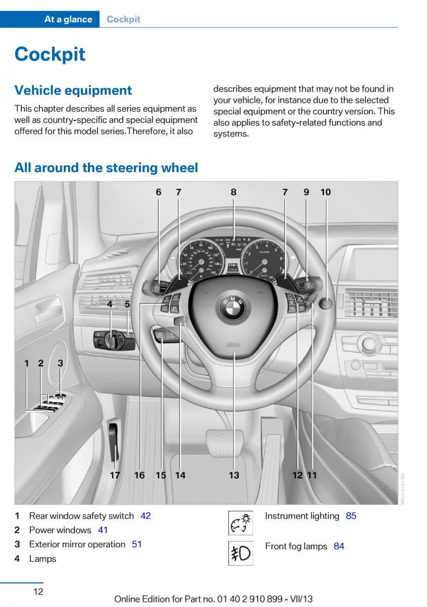 BMW X6 M Power F16 owners manual / page 12