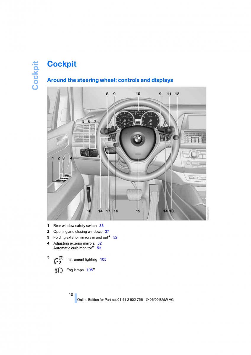 BMW X5 X6 E71 E72 owners manual / page 12