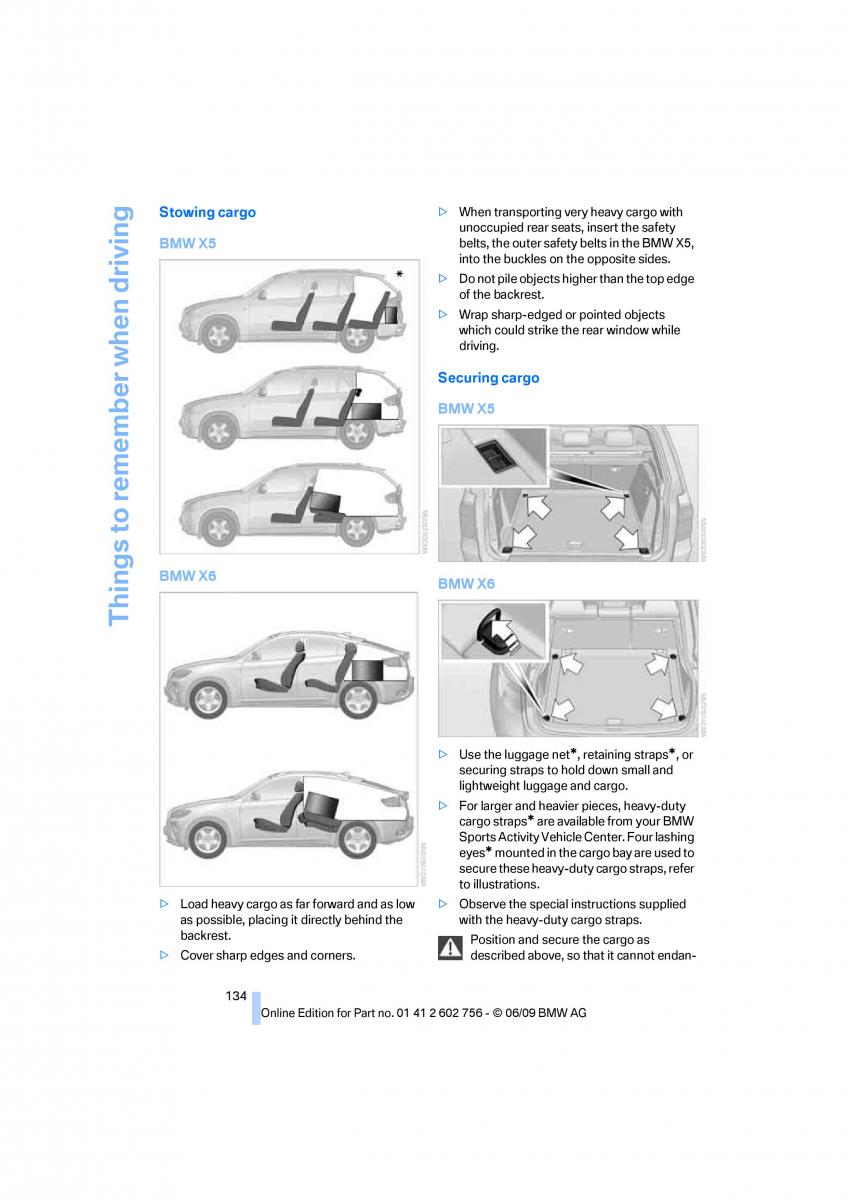 BMW X5 X6 E71 E72 owners manual / page 136