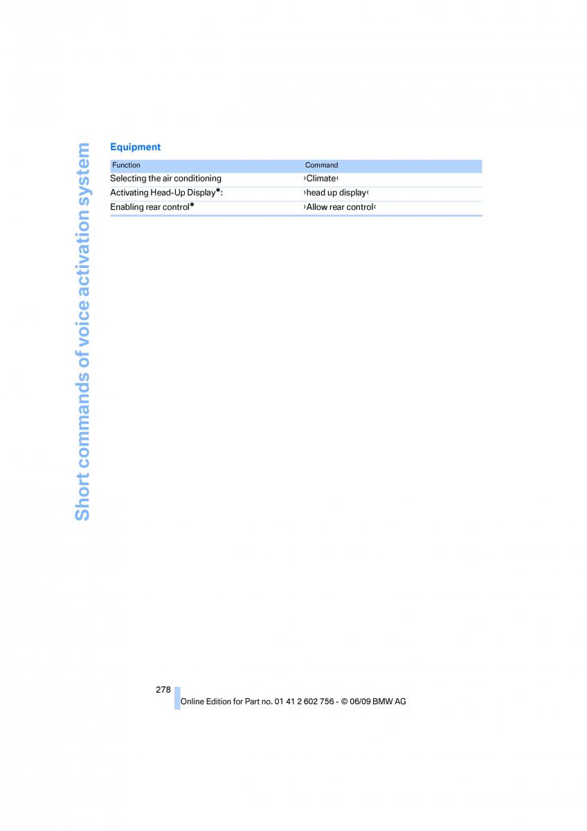 BMW X5 X6 E71 E72 owners manual / page 280