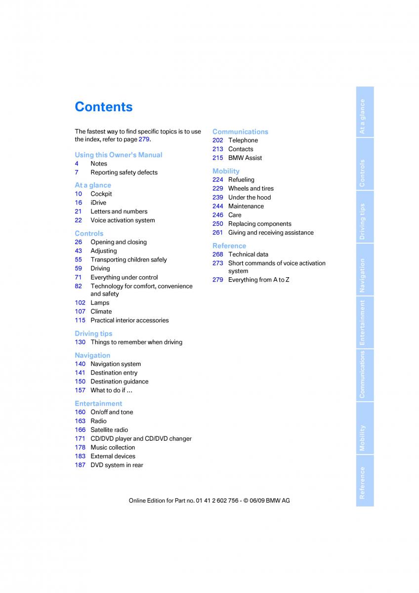 BMW X5 X6 E71 E72 owners manual / page 5