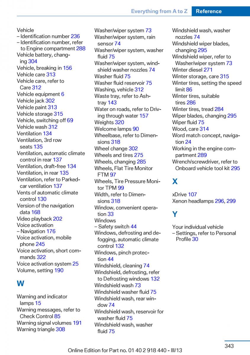 BMW X5 X6 F15 F16 owners manual / page 343