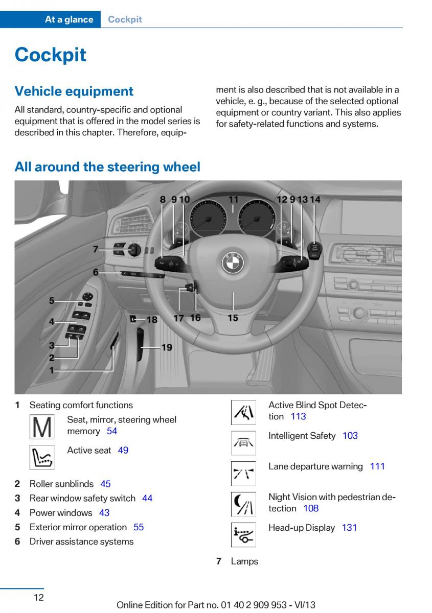 BMW M5 F10 M Power owners manual / page 12