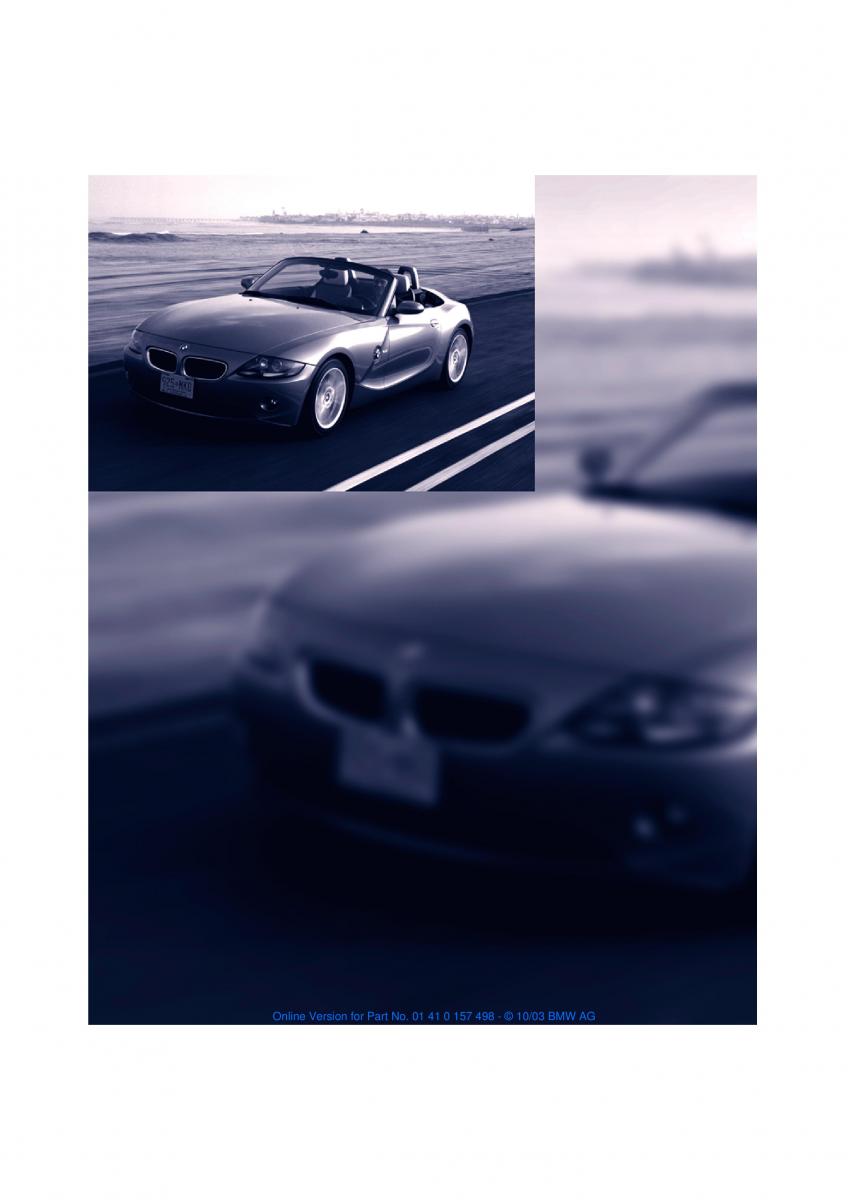 BMW Z4 E85 E86 owners manual / page 10